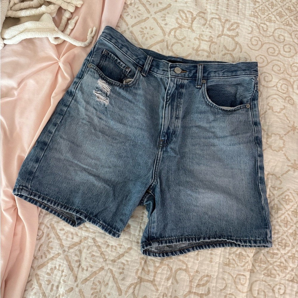 UNIQLO high waisted denim shorts
